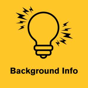 Image of a lightbulb with text "Background Info"